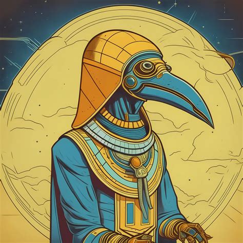 An Colour Drawing Of Thoth The Egyptian Gallery Stablecog