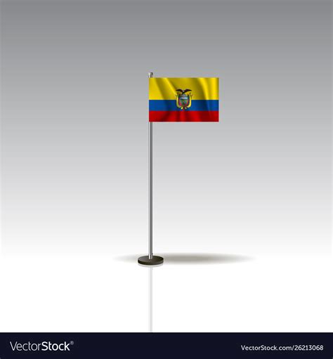 Flag country equador national Royalty Free Vector Image