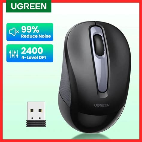 UGREEN Rat N Inal Mbrico Con Forma Ergon Mica Mouse Silencioso De 2400