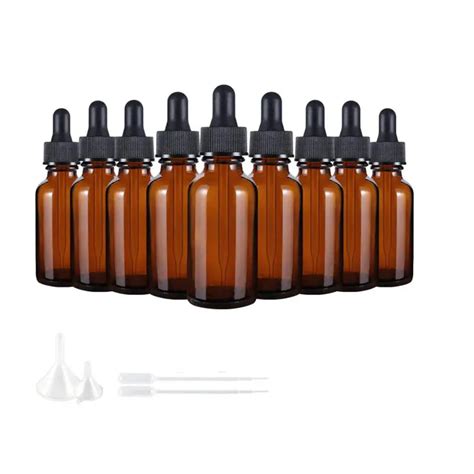 1 Oz Eye Dropper Bottle 30ml Amber Glass Bottles Glass For Essential Oils Chemistry Lab