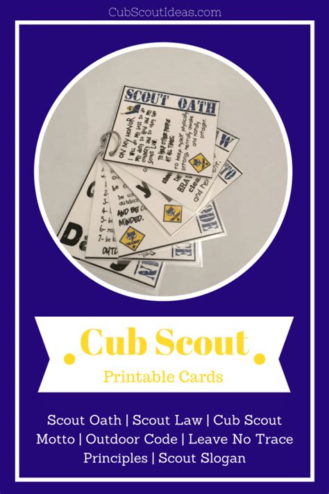 Cub Scout 6 Essentials Printable