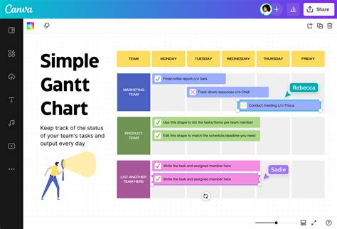 Crea Diagramas De Gantt Online Ejemplos Gratis Canva