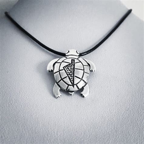 Turtle Pendant In Silver 925 Rodhied