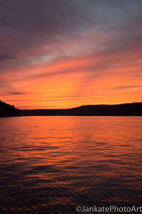 Sunset Lake Of The Ozarks Metal Lake Decor Nature Missouri Photo