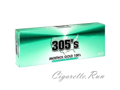 305 S Menthol Gold 100 S Box Cigarettes Cigarette Run