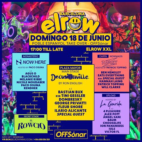 Elrow Barcelona X Off Sonar Cartel Entradas Y Noticas All