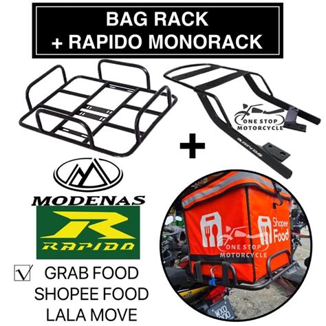 DELIVERY BAG RACK RAPIDO MONORACK MOTORCYCLE FOR MODENAS KRISS MR1 MR2