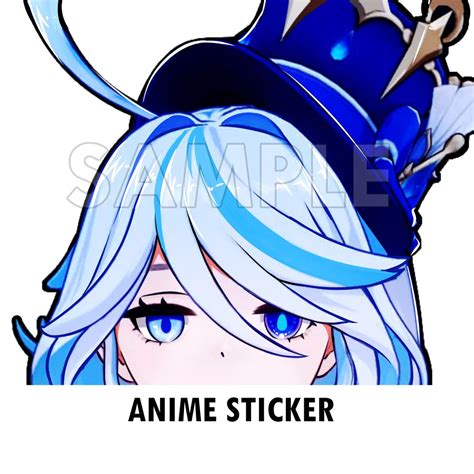 Furina Genshin Impact Sticker Peeker Fan Made Genshin Furina Genshin