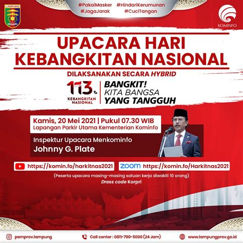 Upacara Hari Kebangkitan Nasional Diskominfotik Provinsi Lampung