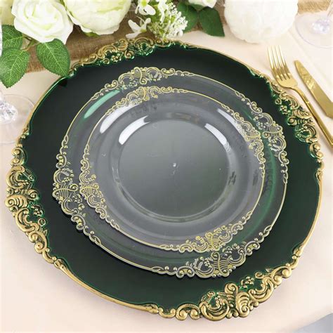 Baroque Charger Plates Round With Antique Rim Tableclothsfactory