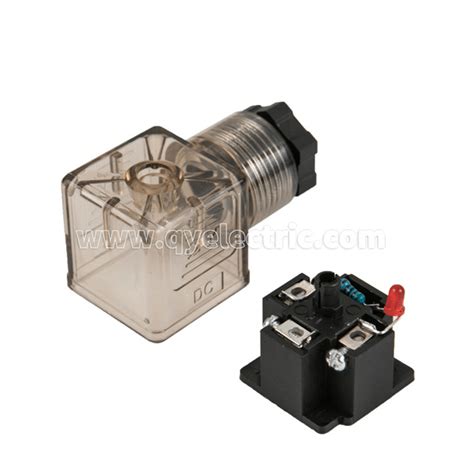 China DIN 43650A Solenoid Valve Connector PG11 LED With Indicator DC24V