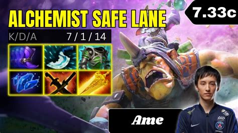 PATCH 7 33c Ame Alchemist Safe Lane Gameplay Dota 2 Full Match