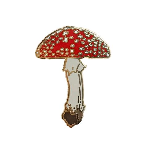 Enamel Pin Mushroom Amanita Muscaria Natural Values Etsy