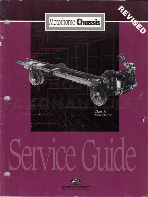 1996 1997 Ford Motorhome Chassis Service Guide Original Revised