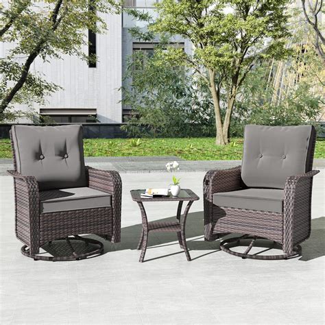 Amazon Kullavik Pieces Patio Furniture Set Outdoor Swivel