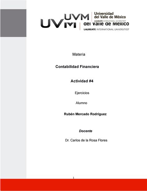 A 4 RMR UVM Materia Contabilidad Financiera Actividad Ejercicios