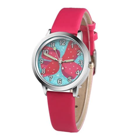 Brand Childrens Watch Cartoon Pink Butterfly Kid Vicedeal