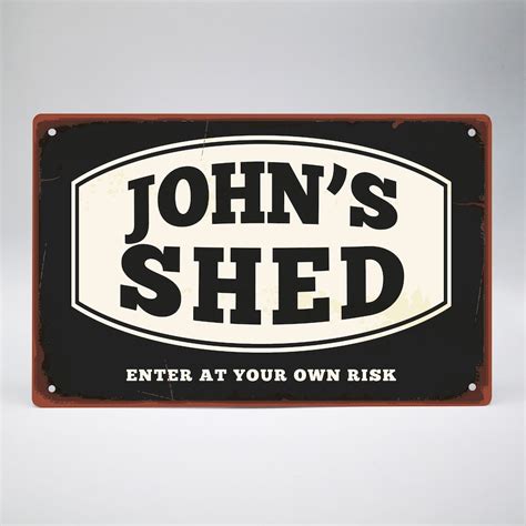 Shed Sign Custom Shed Sign Workshop Personalised Sign Etsy