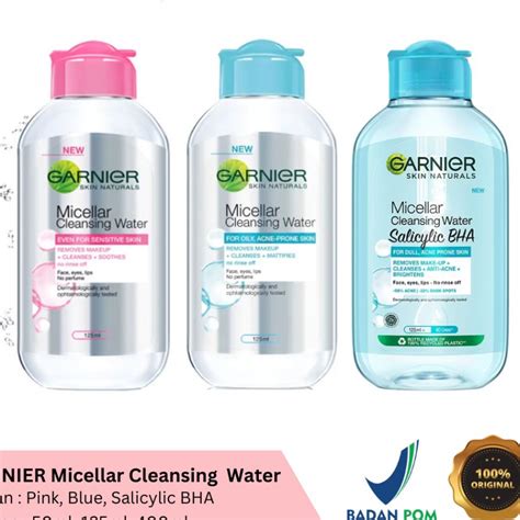 Jual Garnier Micellar Cleansing Water Pink Blue Salicylic Bha