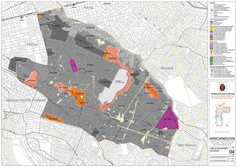 Aricanduva Vila Formosa São Paulo Ocupação do solo mapa Mapa de