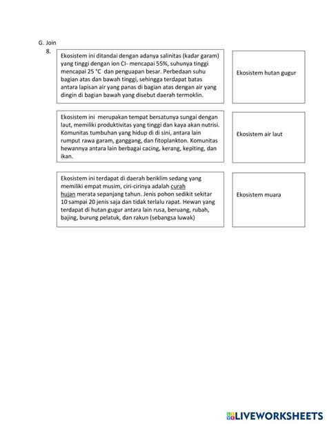 Lkpd Ekosistem Live Worksheets