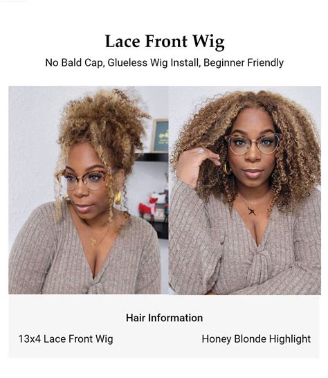 Nadula Pre Cut Lace Wear And Go Wig C Kinky Curly Honey Blonde