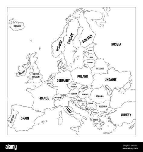 Mappa Concettuale Europa Foto E Immagini Stock In Bianco E Nero Alamy