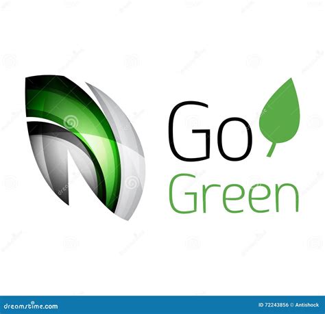 Abstract Eco Leag Logo Design Made Of Color Pieces Various Geometric