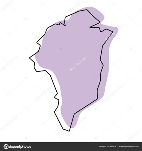 Violetland Simplified Map Violet Silhouette Thin Black Smooth Contour