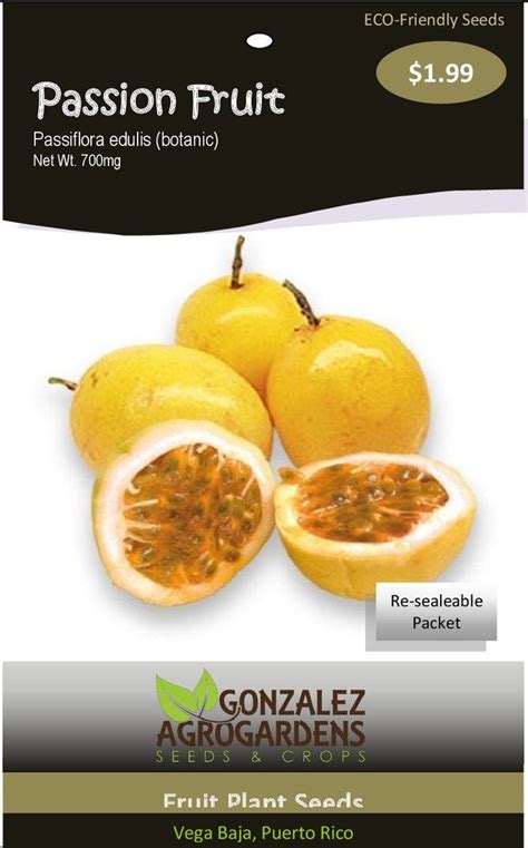 Parcha/Passion Fruit Seeds | Fruit, Fruit seeds, Passiflora