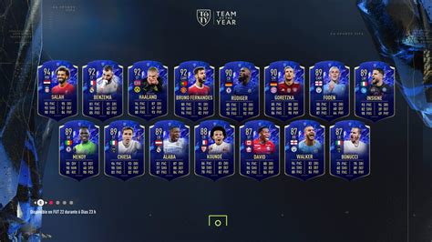 FIFA 22 TOTY Equipo del Año Todas las cartas sus valoraciones