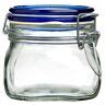 Bormioli Rocco L Swing Top Fido Jar Blue Lid Ebay