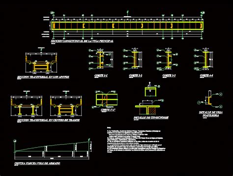 Detalles De Viga Metalica De Puente En Dwg Librer A Cad