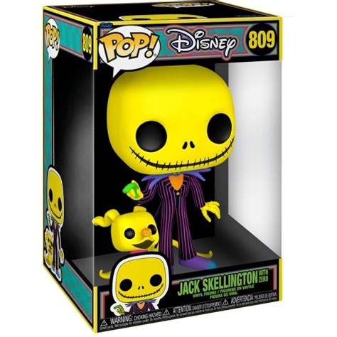 Funko POP Jack Skellington with Zero (Supersized & Blacklight) (The ...