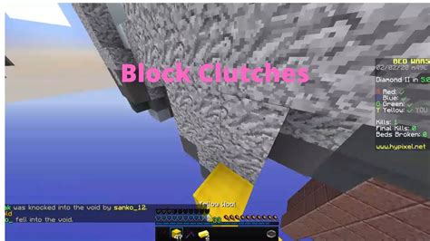 Minecraft Hypixel Block Clutches Bedwars Skywars YouTube