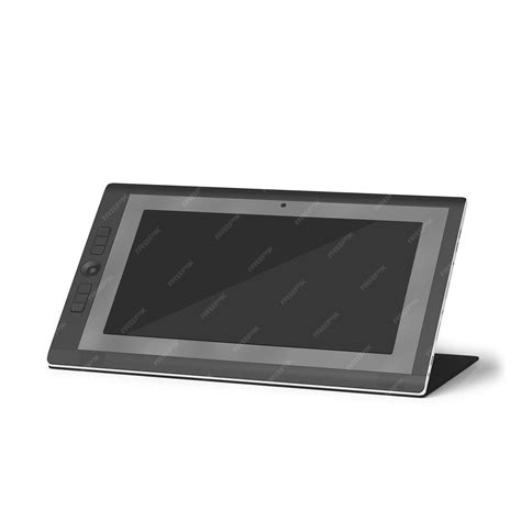 Premium Photo Isolated Black Draw Pen Tablet Lying On White
