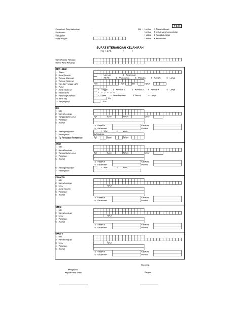 Detail Contoh Surat Kelahiran Dari Desa Koleksi Nomer