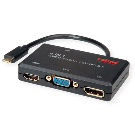 ROLINE Type C VGA DVI HDMI DP Adapter M F SECOMP