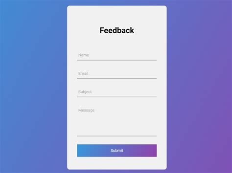 Feedback Form Template 4 – User Experience Design & Technology