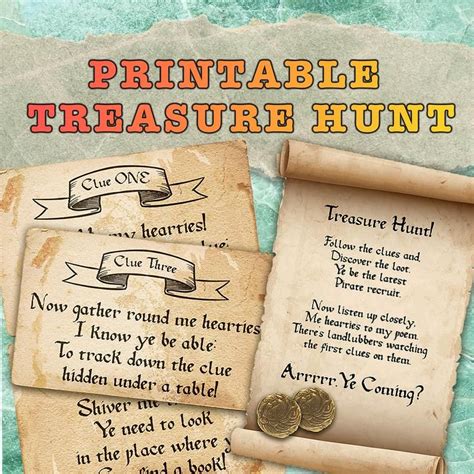 Pirate Treasure Hunt Clues For Kids