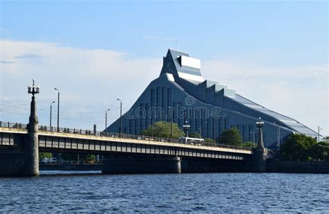 Riga, Latvia, 15 July, 2015. the National Library of Latvia. Editorial ...