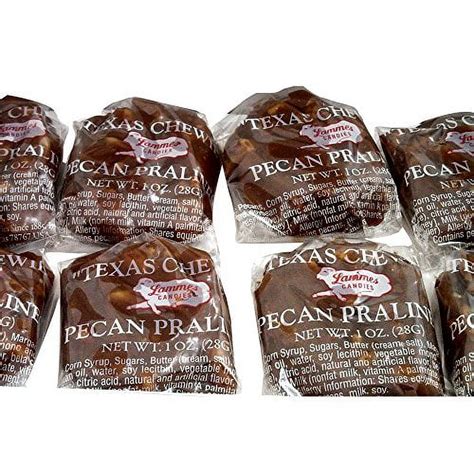 Lammes Texas Chewie Pecan Praline Candy 24 Piece Box Enjoy Texas