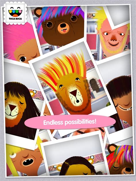 Endless possibilities in Toca Hair Salon by Toca Boca. http://itunes.apple.com/us/app/toca-hair ...