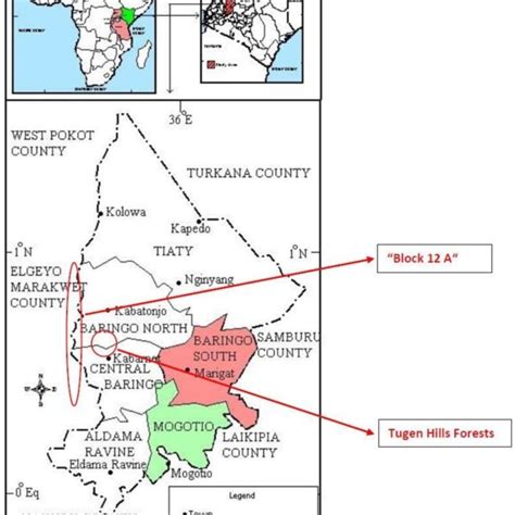 Map Of Baringo County Adapted From Ezenwa And Colleagues 2018 Study