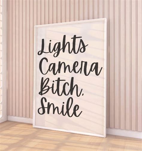 Lights Camera Smile Digital Wall Print TTPD Print Swiftie Instant