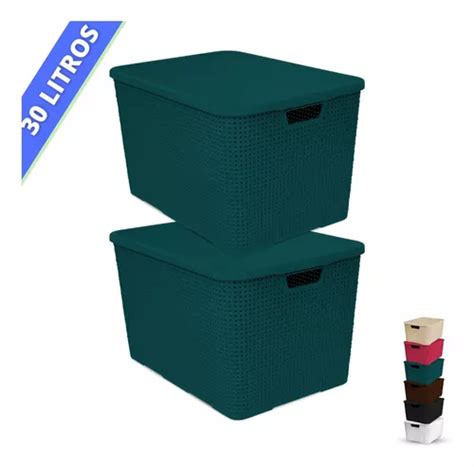 Kit Cestos Organizador Gaveta Trama Rattan C Tampa X Frete Gr Tis