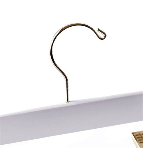 Adult White Wooden Bottom Hangers W Gold Hardware Royal Heirloom