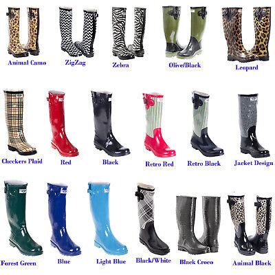 Women S Rubber Rain Boots Mid Calf Waterproof Solid Colors Garden