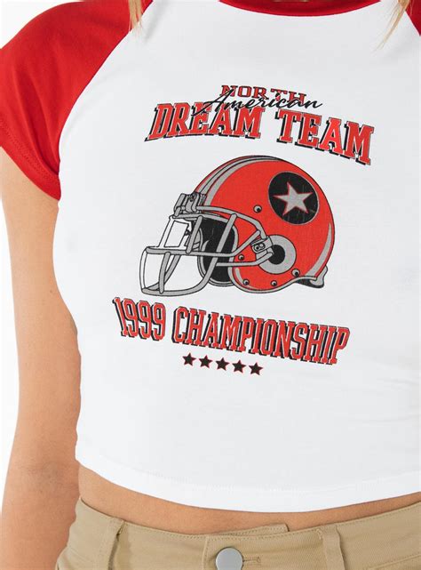 Dream Team Graphic Tee White Red Princess Polly Au
