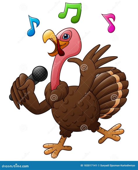 Happy Thanksgiving Day With Singing Cool Turkey Stock Vector